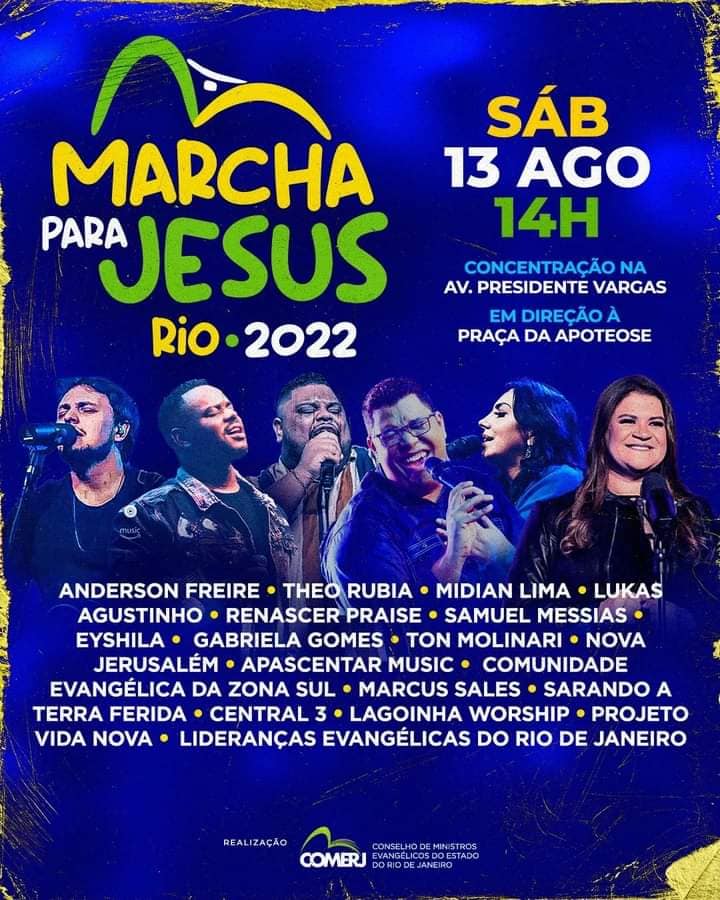 Marcha pra Jesus no Rio de Janeiro - 13 de Agosto as 14h